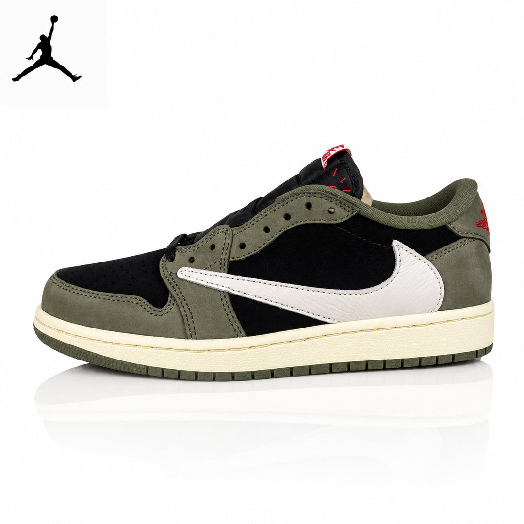 Air Jordan 1 Low TS Collaboration 7.0 Black/Green Unisex Sneakers DM7866-002 main product view