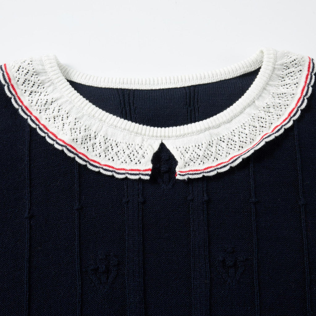 New Lace-Collar Knitted T-Shirt - Image 4