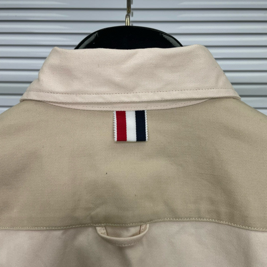 2025SS contrast lapel shirt jacket THOM TREND