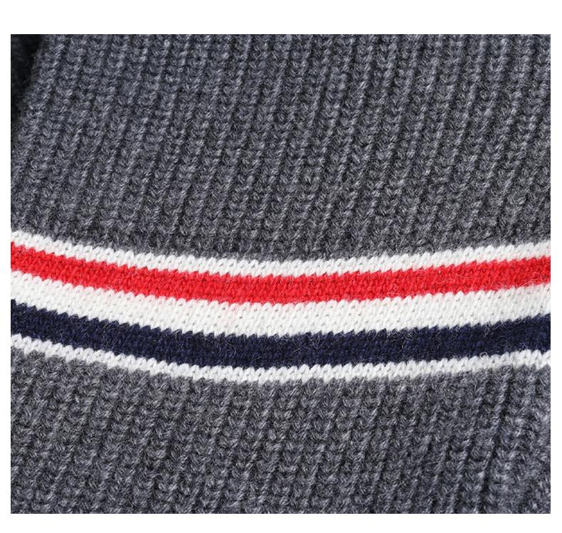 Men's coat by Thom Browne, outerwear detail view