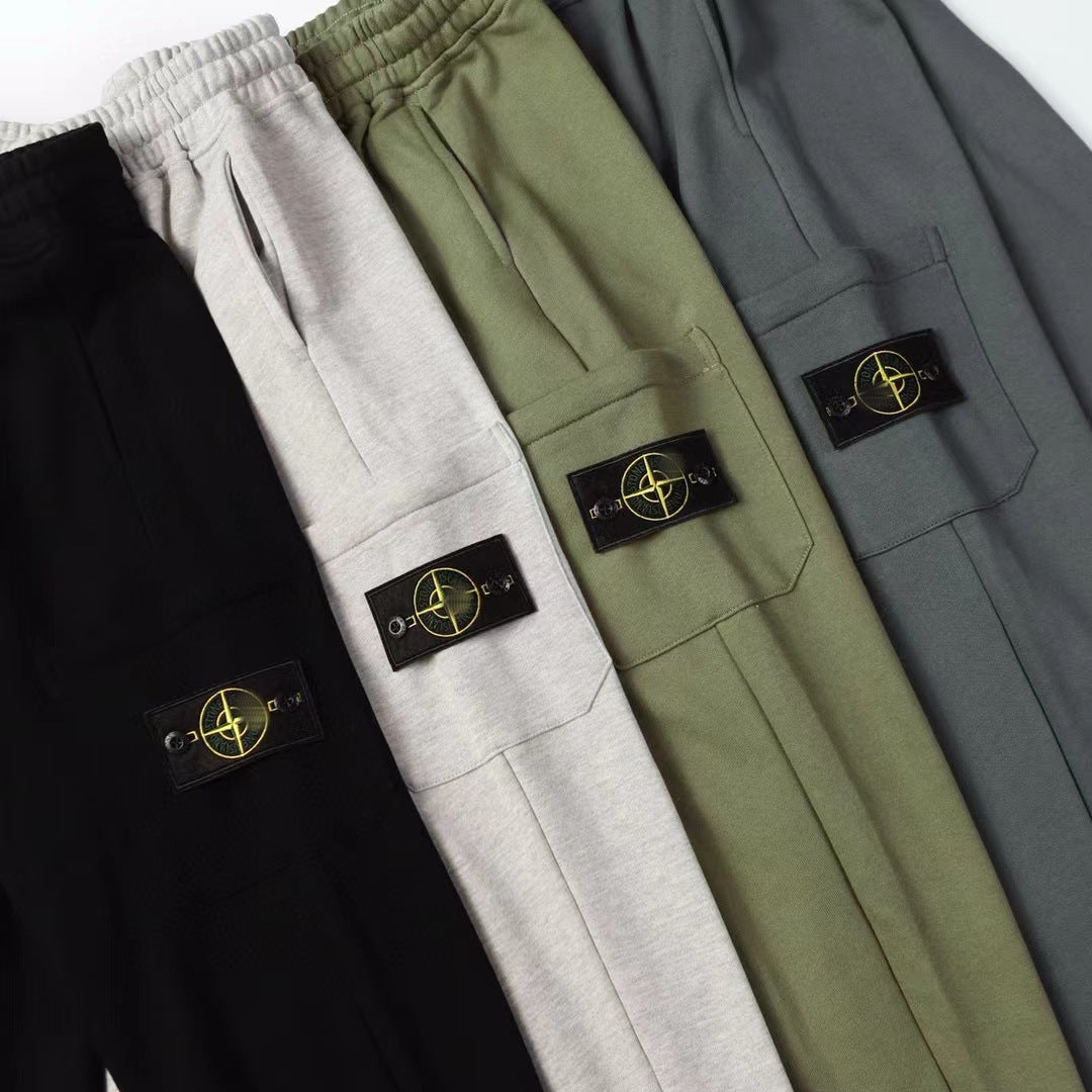 Stone Island Badge Sweatpants — Unisex Tapered Fit