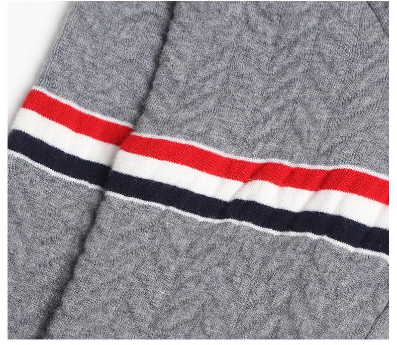 Unisex Herringbone Cardigan Jacket by Thom Browne, outerwear detail view