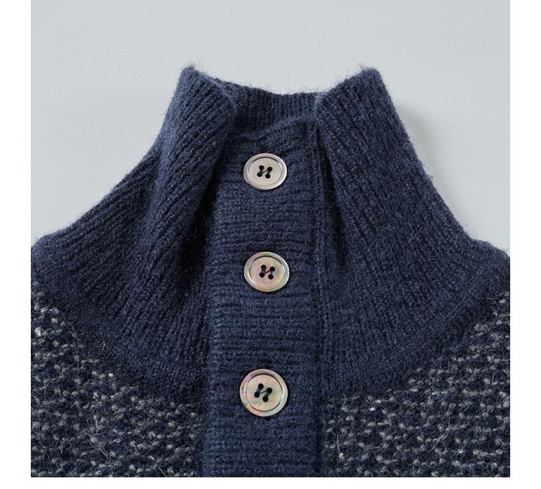 Chunky knit lapel sweater THOM TREND