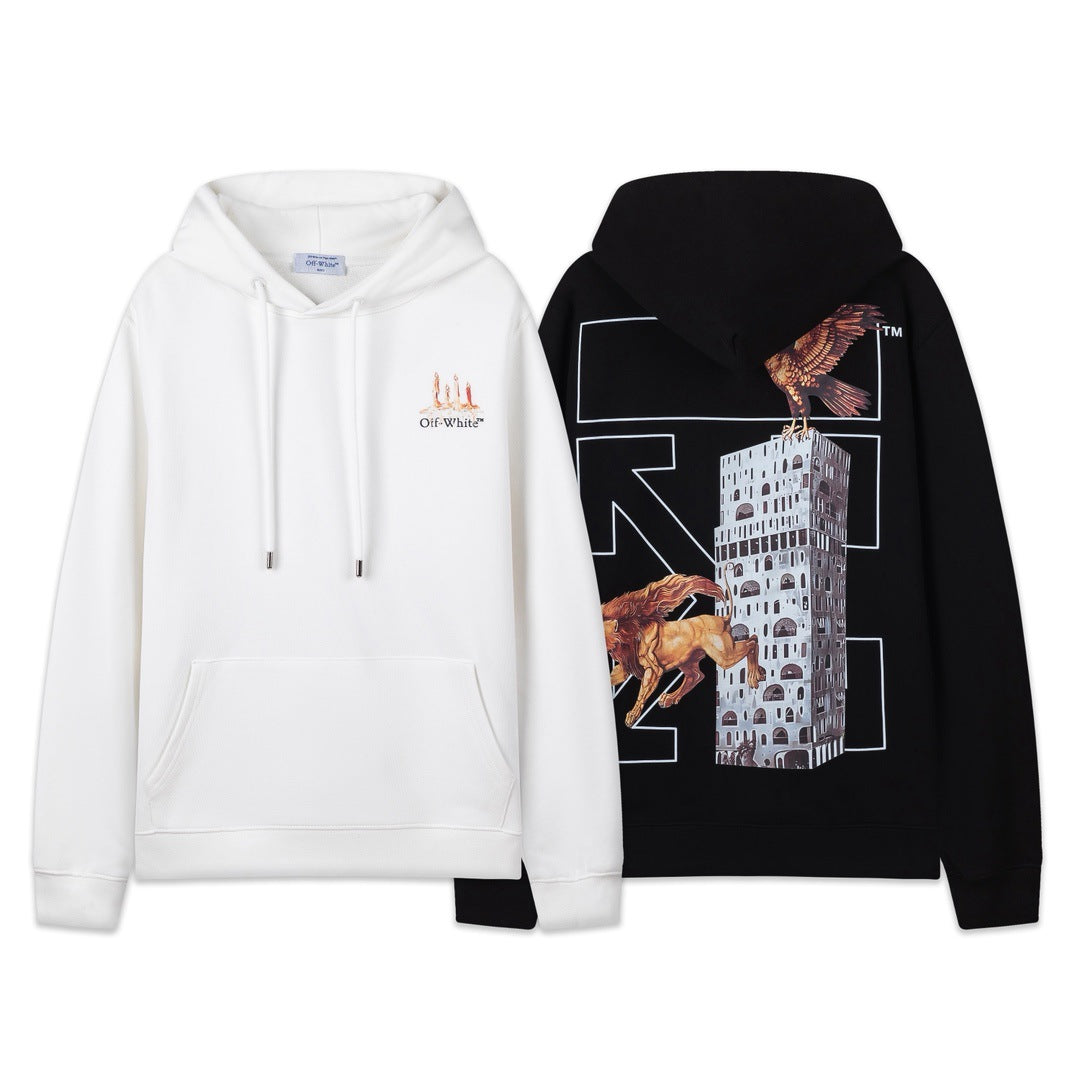 OFF Oversized Pullover Hoodie Light Luxury Station
