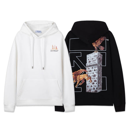 OFF Oversized Pullover Hoodie Light Luxury Station