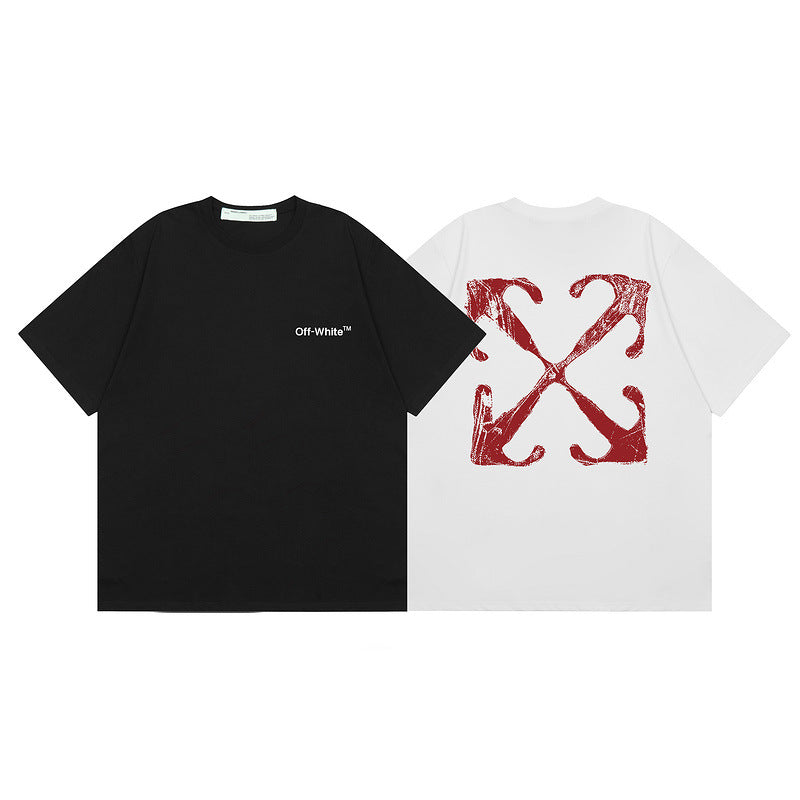 OFF New Printed T-Shirt Light Luxury Station