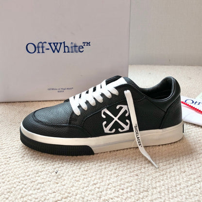 OFF-Whlte Genuine Leather Sneakers#65 4-Bar