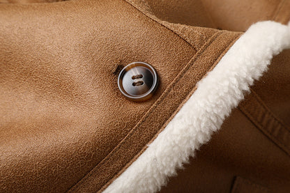 2025SS One-piece double-sided pure wool fur coat THOM TREND