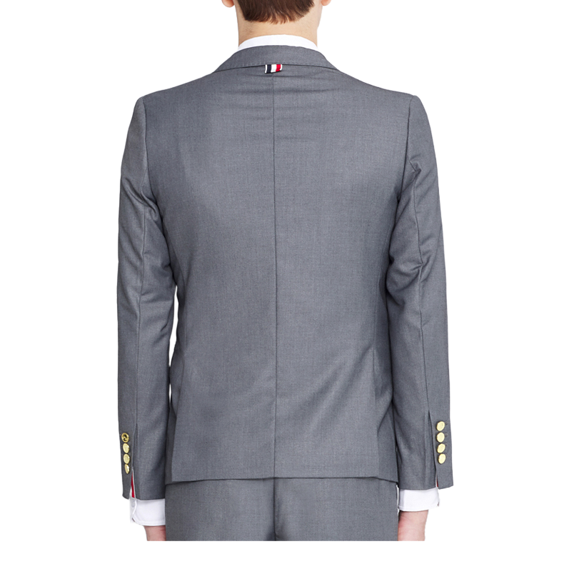 Casual suit by Thom Browne, outerwear detail view