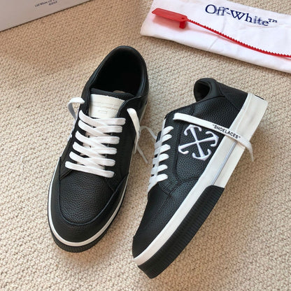 OFF-Whlte Genuine Leather Sneakers#65 4-Bar