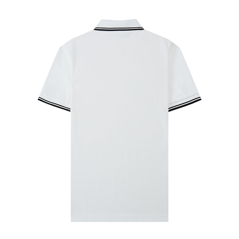 Stone Island Compass Badge Contrast Trim Polo Shirt - Black product detail view
