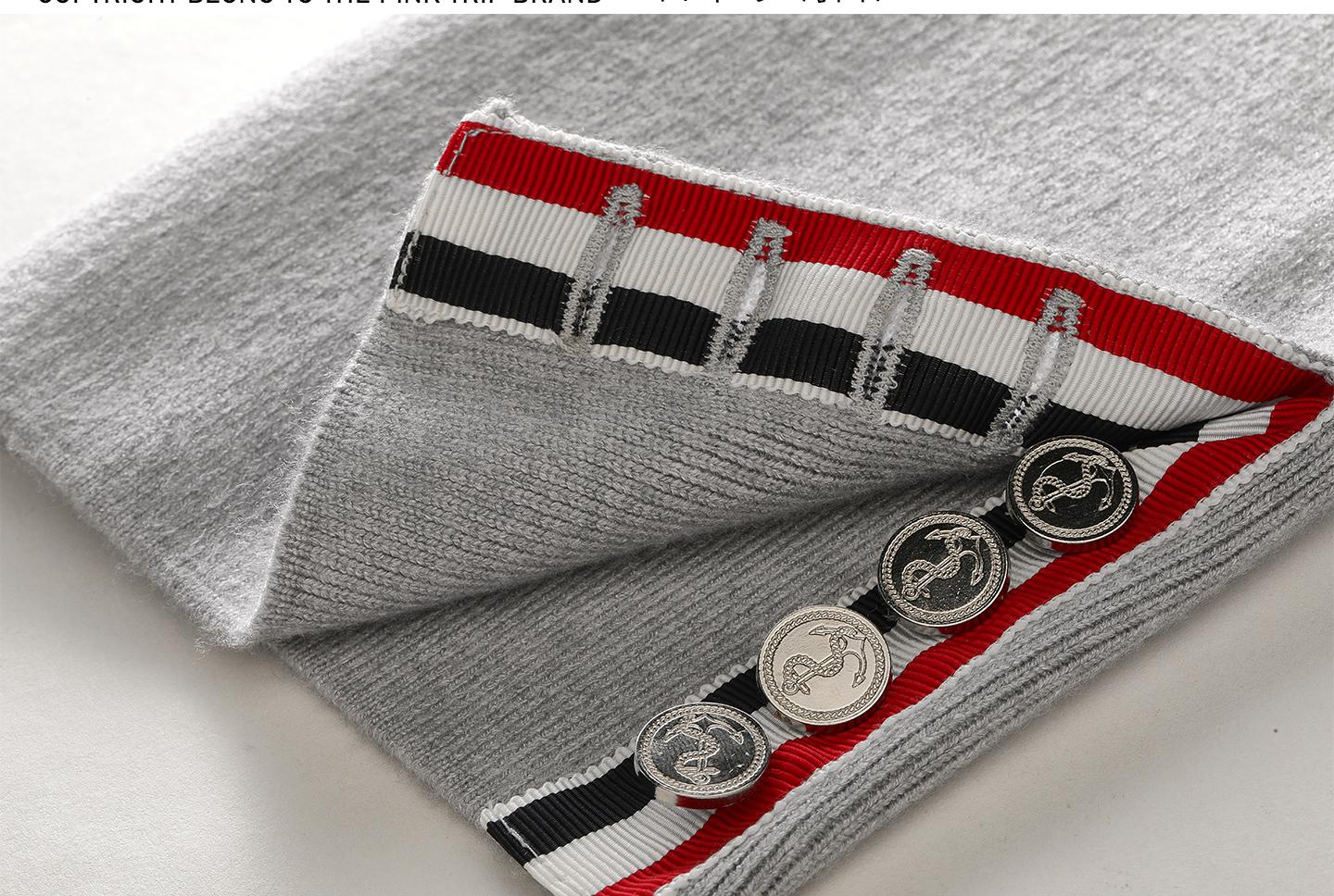 2025SS  Suit collar mid-length knitted jacket THOM TREND