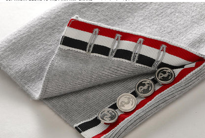 2025SS  Suit collar mid-length knitted jacket THOM TREND