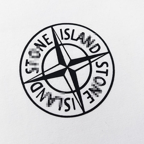 Stone Island Star Wordmark Back Print Cotton T-Shirt - Black product detail view
