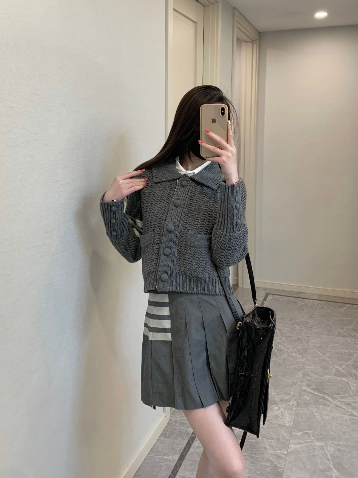 wool knit cardigan - Image 3