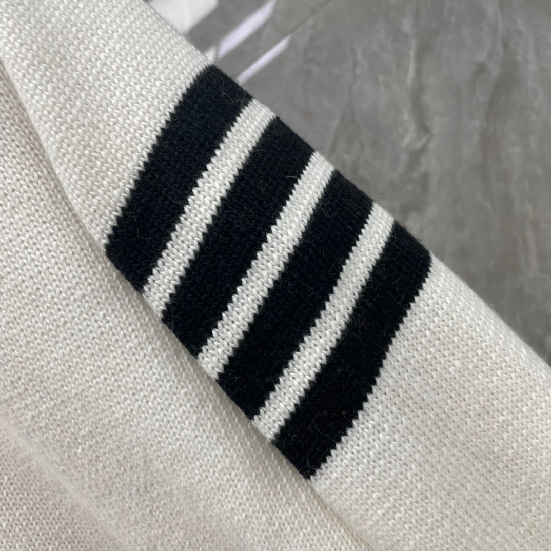 2025SS wool V-neck knitted cardigan THOM TREND