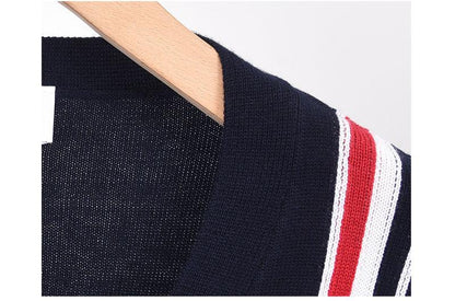 2025SSS Four-stripe wool cardigan THOM TREND