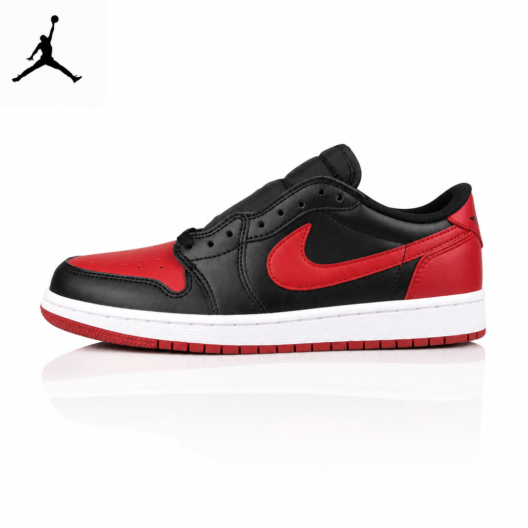 Air Jordan 1 Low Bred Black/Red 705329-001 Unisex Sneakers main product view