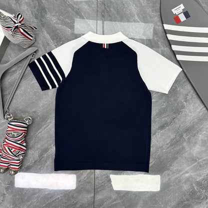 Wool Four-Bar Stripe Knit Cardigan（副本） THOM TREND