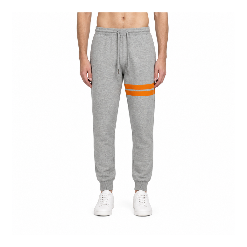 Thom Browne Style Casual Unisex Sweatpants with Signature Four-Bar Detail - Main Image