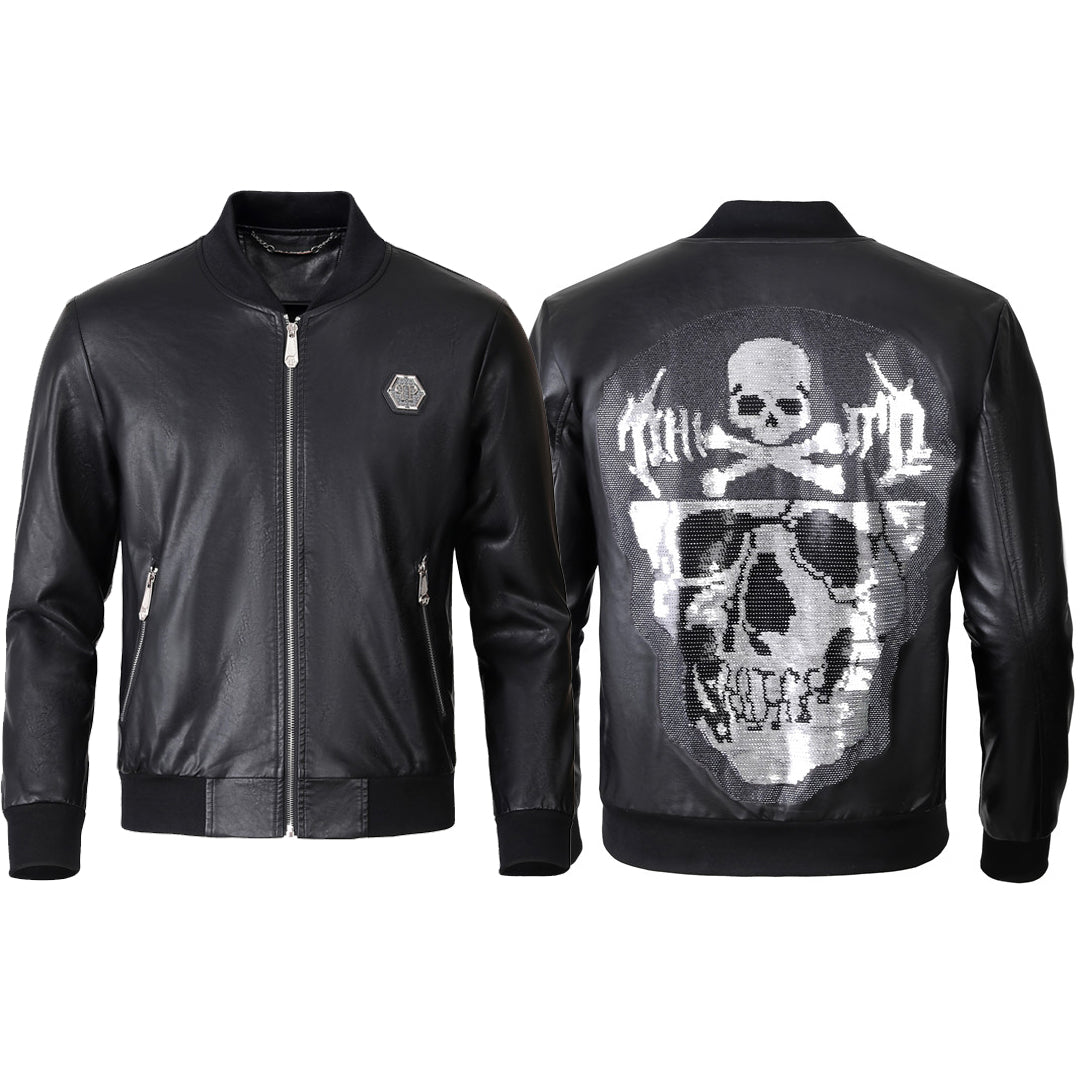 New-Philpp LOGO Cowhide Jacket SOLODSQ2