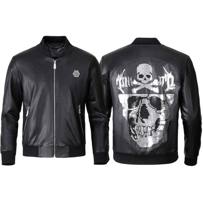 New-Philpp LOGO Cowhide Jacket SOLODSQ2