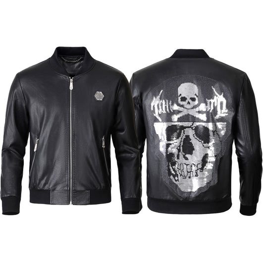 New-Philpp LOGO Cowhide Jacket SOLODSQ2