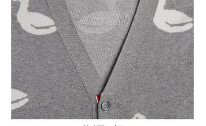 Duck-shaped knitted cardigan THOM TREND