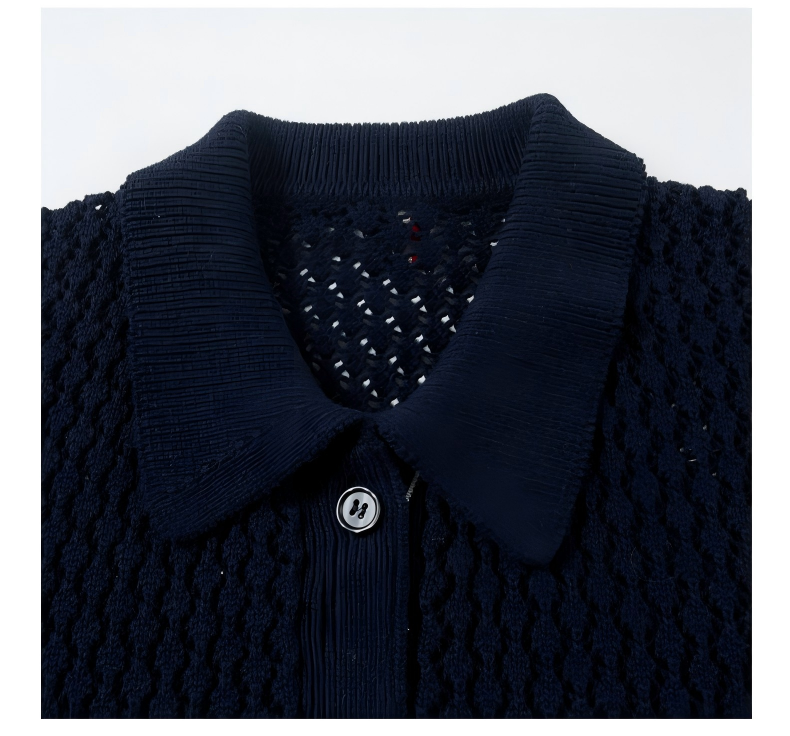 Tri-Color Stripe Pique Cotton Vest Cardigan（副本） THOM TREND