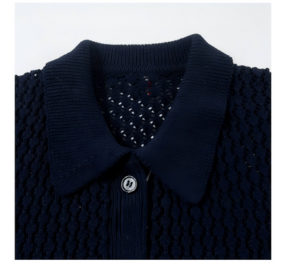 Tri-Color Stripe Pique Cotton Vest Cardigan（副本） THOM TREND