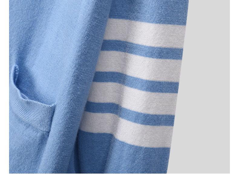 Classic cardigan by Thom Browne, knitwear detail view