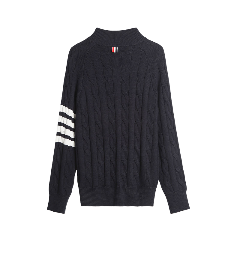 2025SS Cable knit zippered cardigan THOM TREND