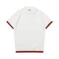 Four-Bar Stripe Knit Polo by Thom Browne, product detail view