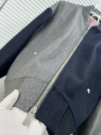 2025SS contrast color stand collar jacket THOM TREND