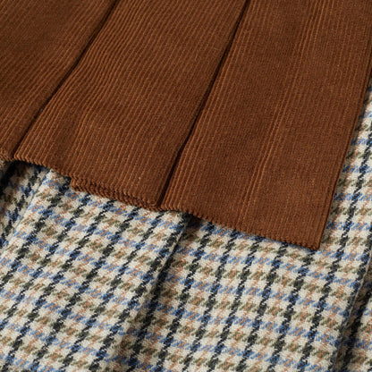 2025SS Contrast color plaid skirt THOM TREND