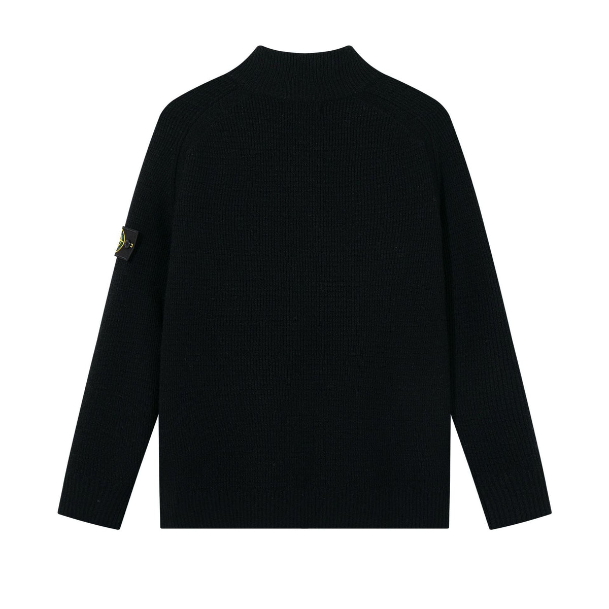Stone Island Ribbed Mock-Neck Zip Knit Cardigan - Pink product detail view