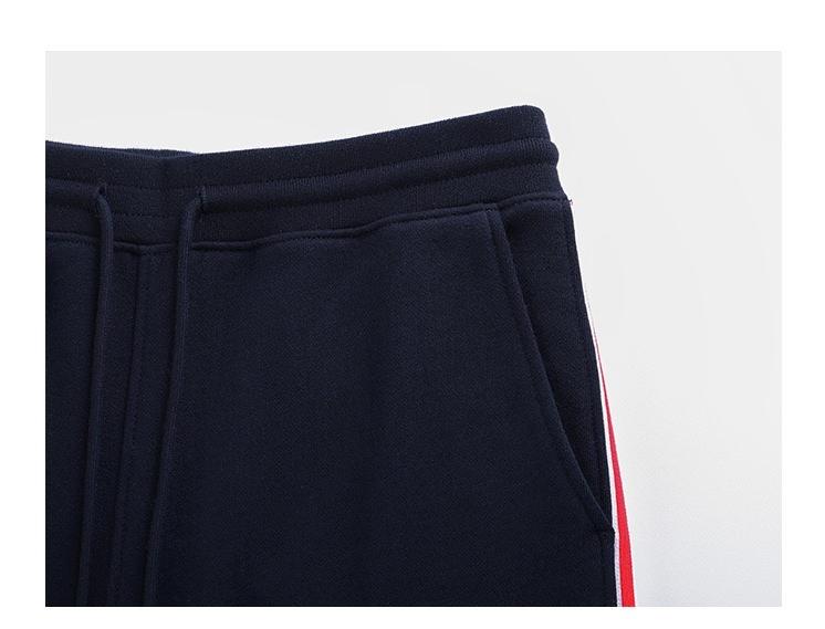Thom Browne Style Unisex side Side-Stripe loose straight trousers - Image 7