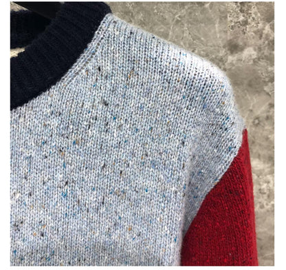 2025SS Unisex color-blocked sweater THOM TREND