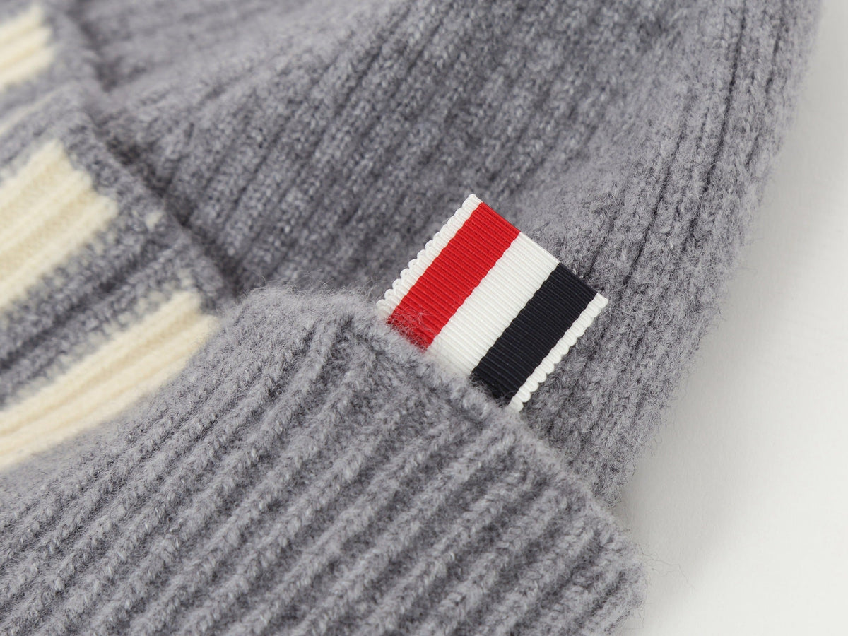 Four stripes scarf hat autumn and winter THOM TREND