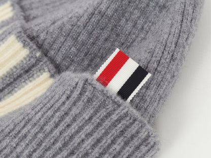 Four stripes scarf hat autumn and winter THOM TREND