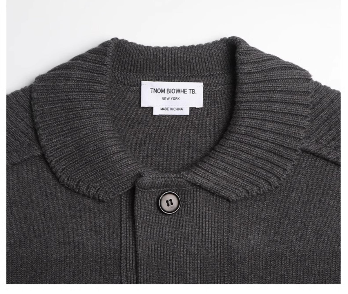 Men's jacket by Thom Browne, outerwear detail view