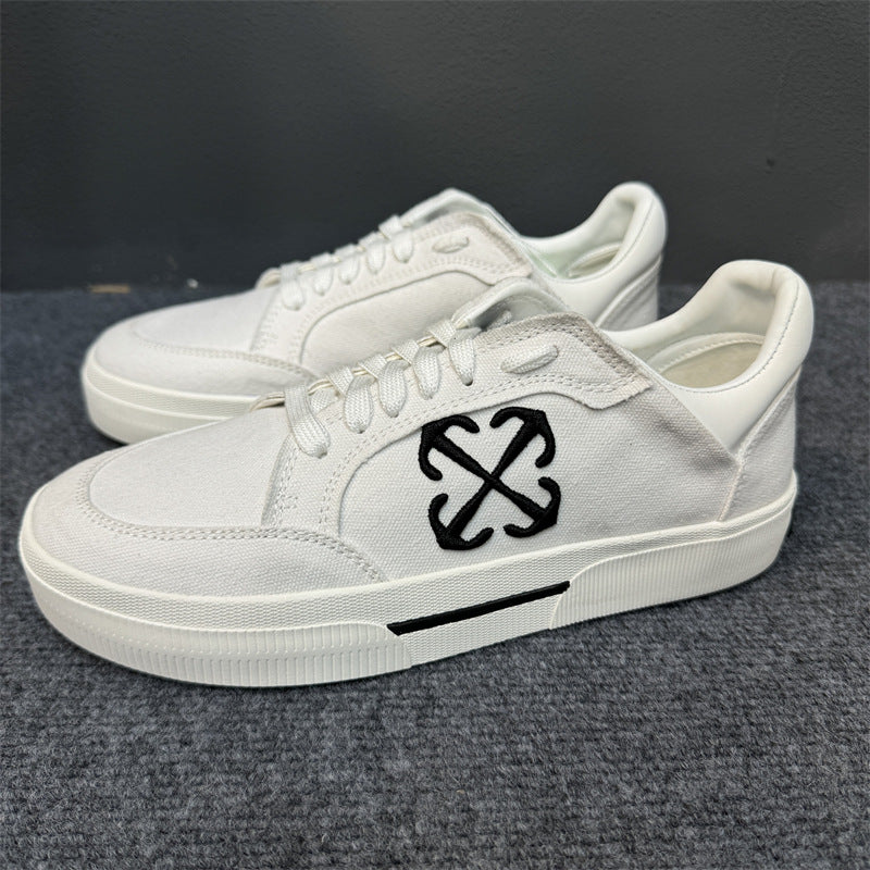 OFF-Whlte Canvas Sports shoes#23 4-Bar