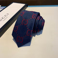Gucci Style Men's Oversized GG Silk Tie - Detail Image 7