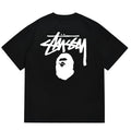 BAPE x Stussy Back Logo Men's T-Shirt - Black