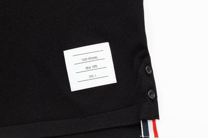 2026SSS Color-Block Knit Polo Shirt THOM TREND