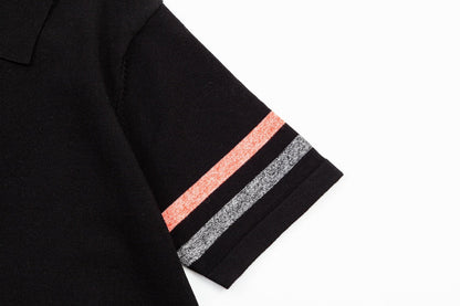 2026SSS Color-Block Knit Polo Shirt THOM TREND