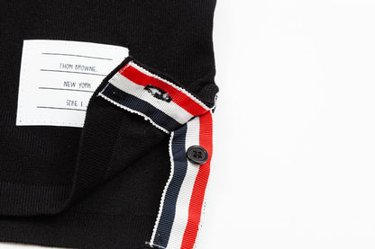 2026SSS Color-Block Knit Polo Shirt THOM TREND