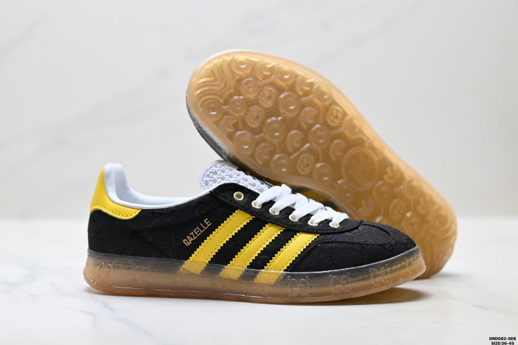 adidas x Gucci Gazelle Black Yellow Sneakers