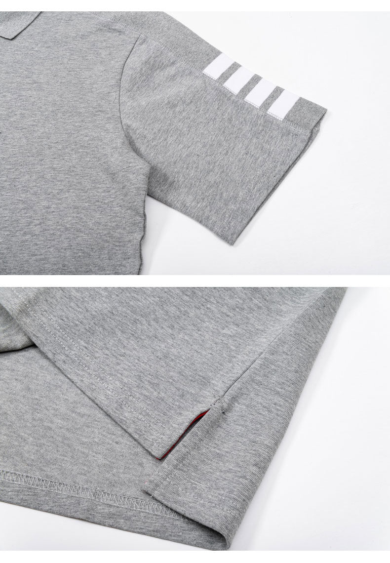 Four-bar sleeve T-shirt by Thom Browne, product detail view
