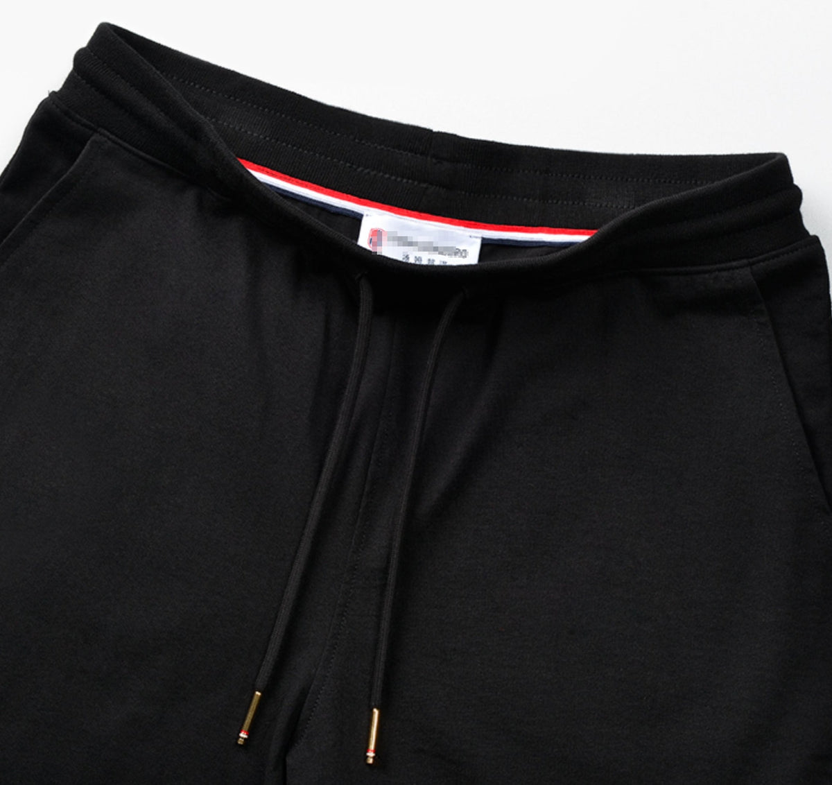 Thom Browne Style Men's Casual Sweatpants - Cotton Signature Four-Bar Detail - Image 3